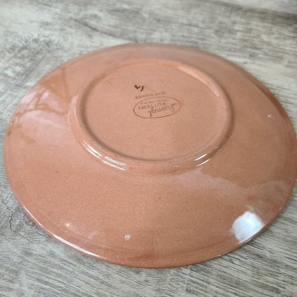 Set (2) Stangl Pottery Star Flower Bread / Appetizer Plates 6" Green MCM C2 - Picture 5 of 10